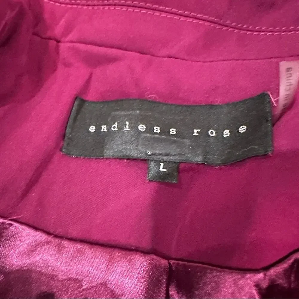 RTR Endless Rose Purple‎ Pink Single Breasted Long Sleeve Blazer Sz L